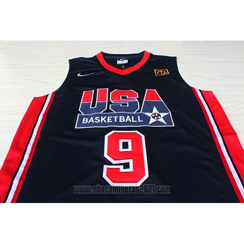 Camiseta USA 1992 Michael Jordan #9 Negro